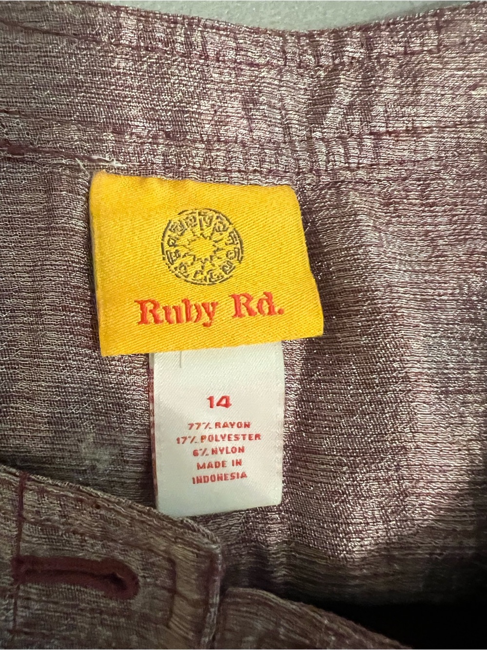 Ruby Rd. Metallic Rose-Brown Button Jacket - Picture 3 of 6